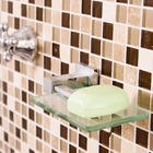 Saboneteira Parede Metal Retangular Athena Prata