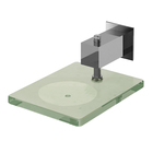 Saboneteira Parede Metal e Vidro Prata Bella Fani