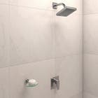 Saboneteira Parede Metal e Vidro Oval Casual Fabrimar