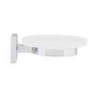 Saboneteira Parede Metal e Vidro Redonda Cube Celite