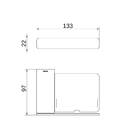 Saboneteira Parede Metal Retangular Preta Docolflat On