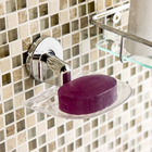 Saboneteira Parede Metal Oval Stylo Cristal