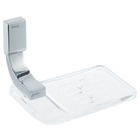 Saboneteira Parede Plástico e Metal Retangular Top Prata