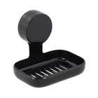 Saboneteira Parede Plástico Retangular Preto