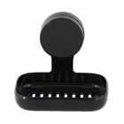 Saboneteira Parede Plástico Retangular Preto