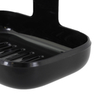 Saboneteira Parede Plástico Retangular Preto