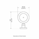 Saboneteira Parede - Preto Fosco - Quadra