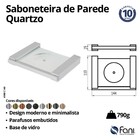 Saboneteira Parede Quartzo Cromado Fani