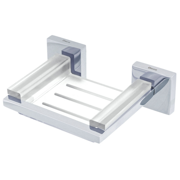 Saboneteira Parede Resina Quadrada Clean Incolor