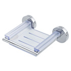 Saboneteira Parede Resina Quadrada Disco Incolor