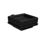 Saboneteira Parede Metal e Cerâmica Black Matte Slim Deca