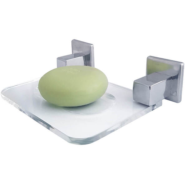 Saboneteira Parede Suporte Porta Sabonete Em Aço Inox Acrílic