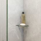 Saboneteira Parede Vidro Oval  Hab