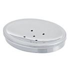 Saboneteira Pia Metal Oval Versailles Prata