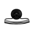 Saboneteira Preta Aramada Com Fixa Com Adesivo Para Banheiro