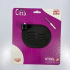 Saboneteira Preta Com Concha De Aço Inox Città Black