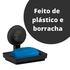 Saboneteira Preta Com Ventosa Future 402pt
