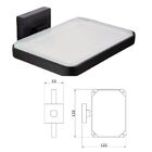 Saboneteira Quadrada  - Preto