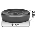 Saboneteira redonda Ou cinza grafite 11cm
