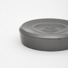 Saboneteira redonda Ou cinza grafite 11cm