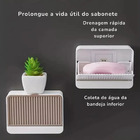 Saboneteira Suporte De Parede Com Gaveta Coletora E Fixação E