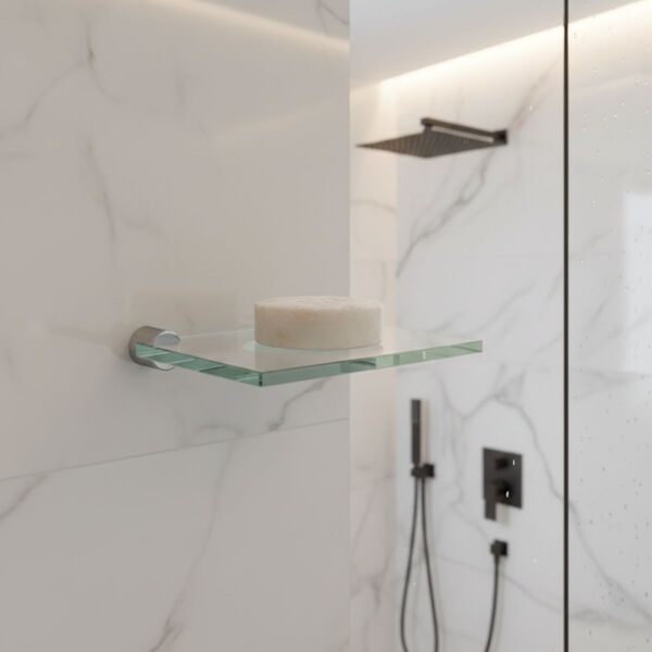 Saboneteira Suporte Vidro Para Banheiro Fenda Alto Brilho Ori