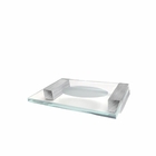 Saboneteira Vidro Em Aço Inox Escovado Alto Padrão 349vip