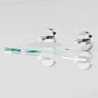 Saboneteira Vidro Suporte Metal Alto Brilho Atenas