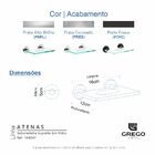 Saboneteira Vidro Suporte Metal Escovado Atenas