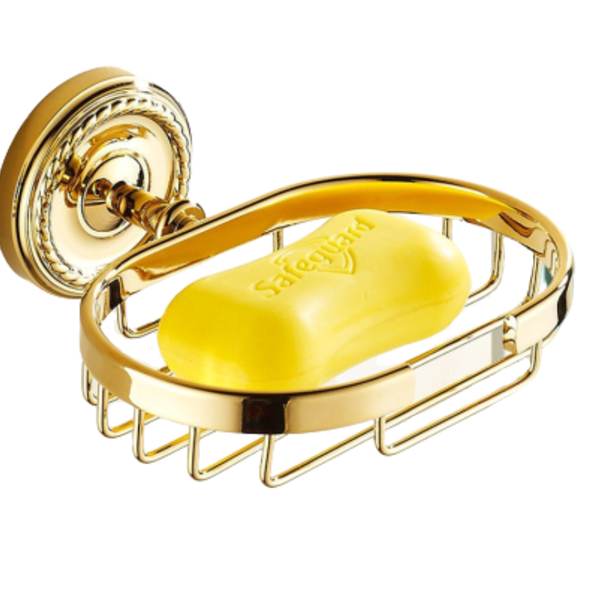 Saboneteira Vintage Retrô Dourado Ouro 80304G