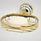 Saboneteira Vintage Retrô Dourado Ouro com Porcelana 80304GP