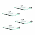 Saboneteiras Em Vidro (kit 4 Peças) Slim 518ls4 Grego Metal