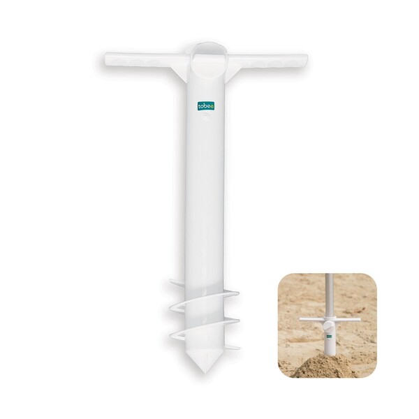 Saca Areia Rosca Com Encaixe Âncora Para Guarda Sol Ou Vara D