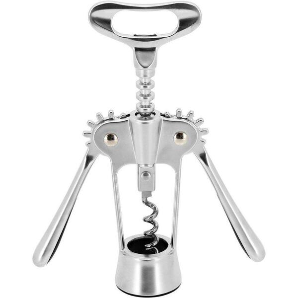 Saca Rolhas Inox Prata Gourmet Para Garrafas Gourmet Luxo