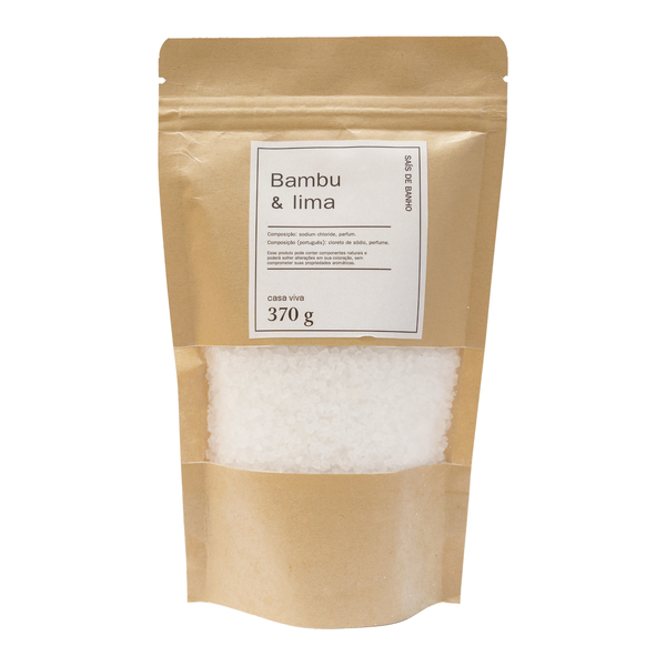Sachê Sais de Banho 370ml Bambu e Lima Casa Viva