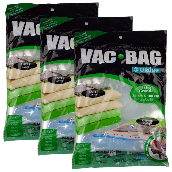 Saco a Vácuo Vac Bag Organizador Extra Grande Reduz 3x Volume