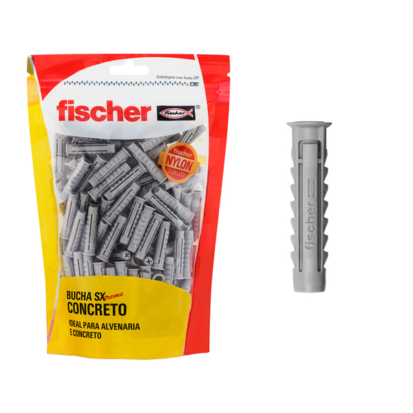 Bucha nylon SX 8mm com 100 buchas