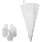 Saco De Confeiteiro 6 Bicos De Inox P/ Bolos Tortas Cupcake