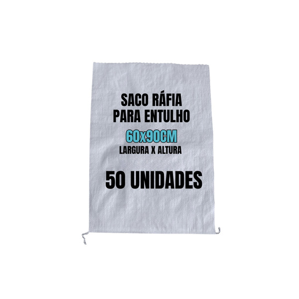 Saco de Entulho em Ráfia 60x90cm 50 Unidades Sacaria ISAC