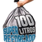 Saco De Lixo 100 Litros 100 Un Preto Super Reforçado Preto