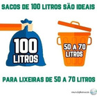 Saco De Lixo 100 Litros 100un Colorido Super Reforçado