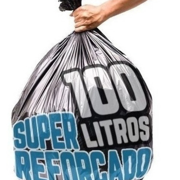 Saco De Lixo 100 Litros 100un Preto Super Reforçado