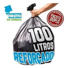 Saco De Lixo 100 Litros 200un Preto Reforçado