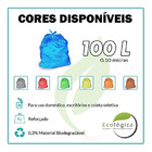Saco De Lixo 100 Litros Colorido Reforçado 0,10 Micras 100u A