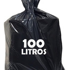 Saco De Lixo 100 Litros Resistente ( Pct 100 Unid ) Preto