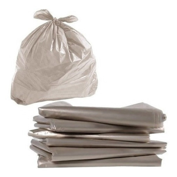 Saco De Lixo 100 Litros Transparente 100 Unidades Boca Larga