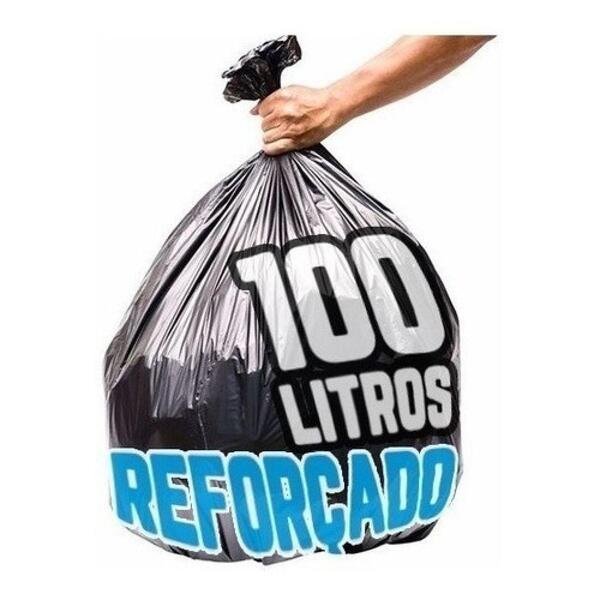 Saco De Lixo 100l Boca Larga Super Reforçado Com 5 Kg