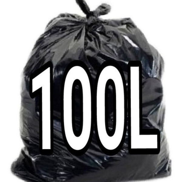 Saco De Lixo 100l Reforçado 300 Unidades Preto