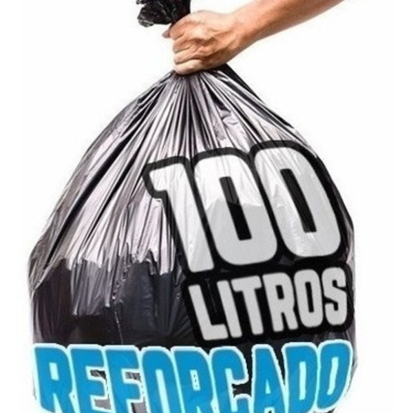 Saco De Lixo 100lts Boca Larga Super Reforçado C/5 Kg Preto