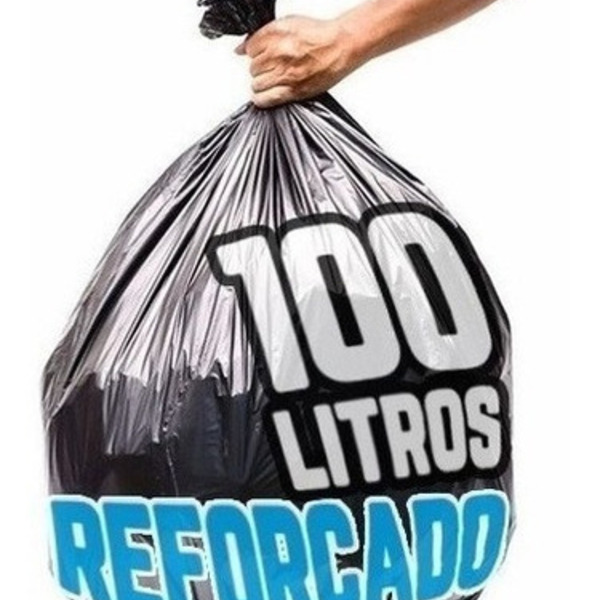 Saco De Lixo 100lts Boca Larga Super Reforçado C/5 Kg Preto